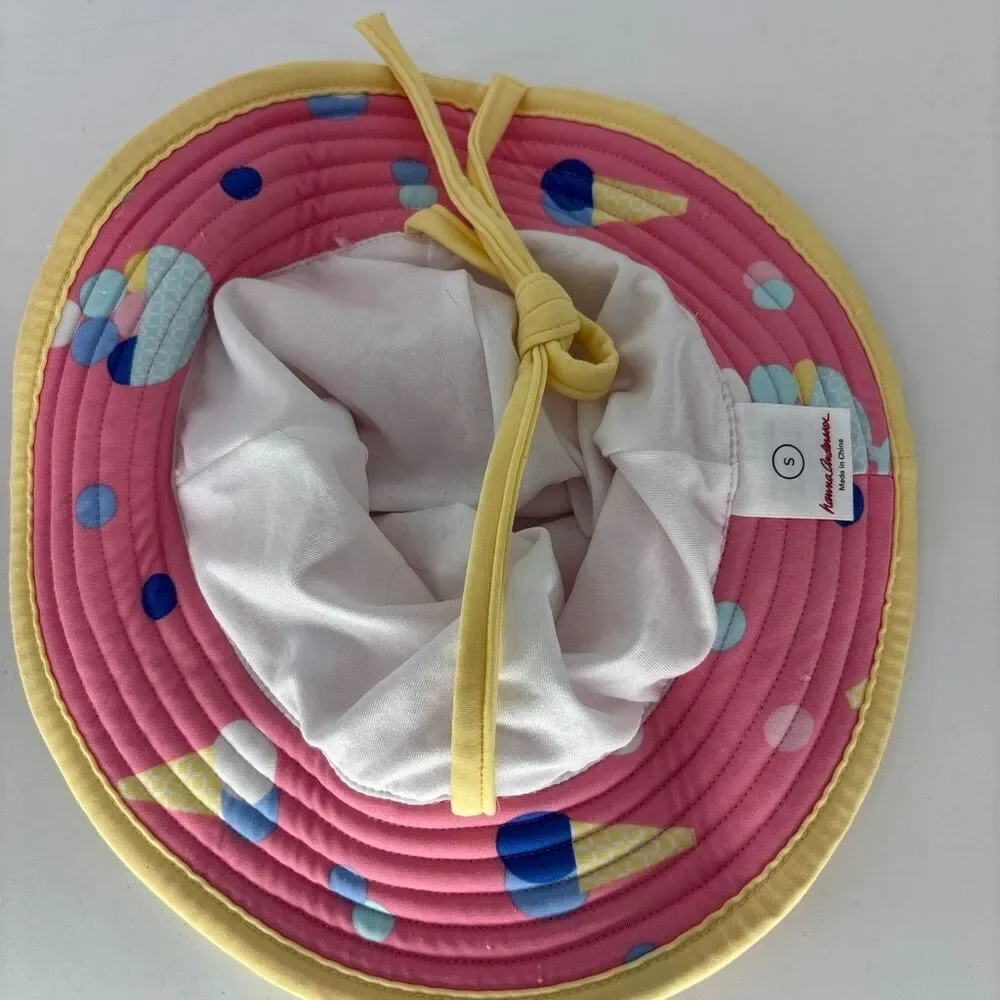 Hanna andersson geometric ice cream cones pink baby sun hat